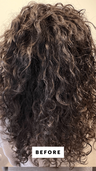 Allure senior commerce director Shanna Shipin before using the Oribe Serene Scalp Oil Control Shampoo