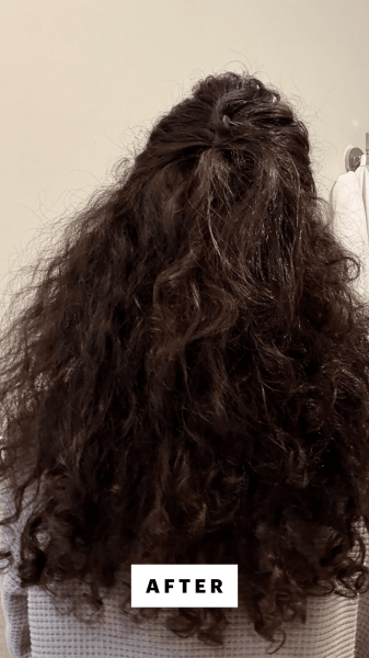Shipin after using the Oribe Serene Scalp Oil Control Shampoo